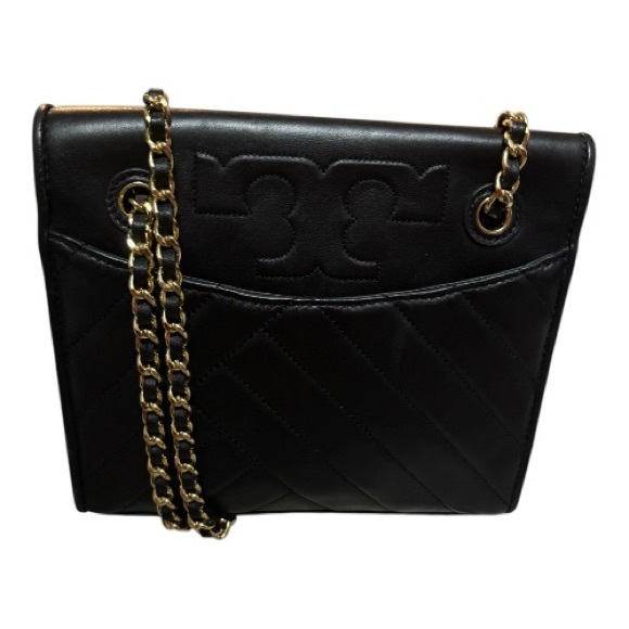 Tory Burch Handbags - Tory Burch Quilted Alexa Black Shoulder Bag